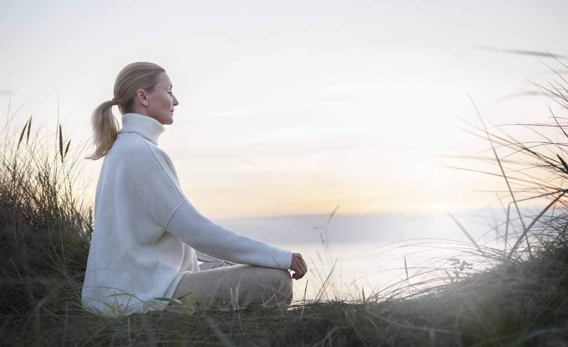 woman in sunset