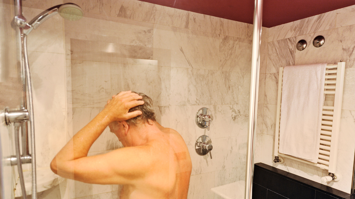 man-douche