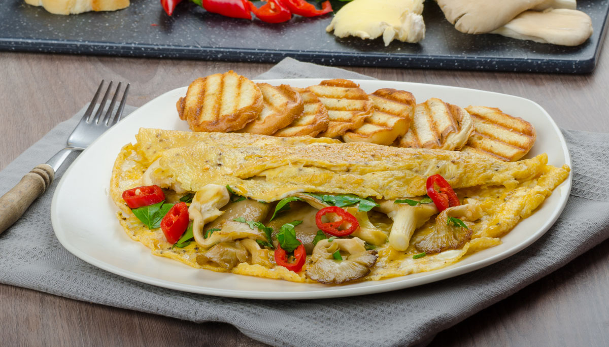 Rustic vegetarian omelette