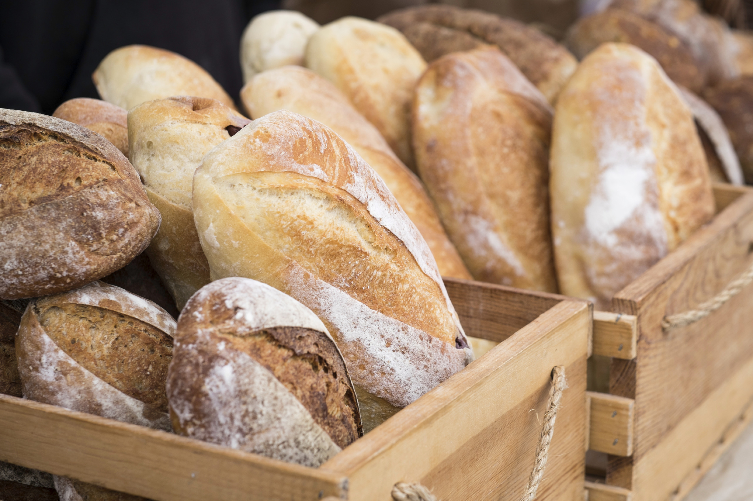 Loaves of Homemade Bread at the Farmer’s Market