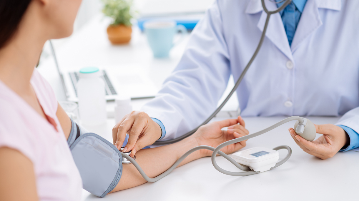 Checking blood pressure