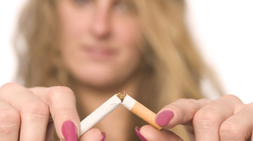 Woman Quitting Smoking
