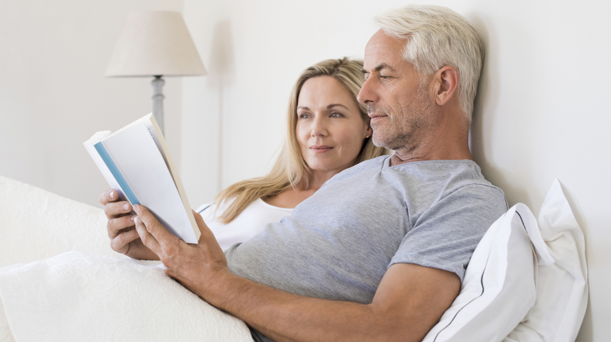Couple reading book