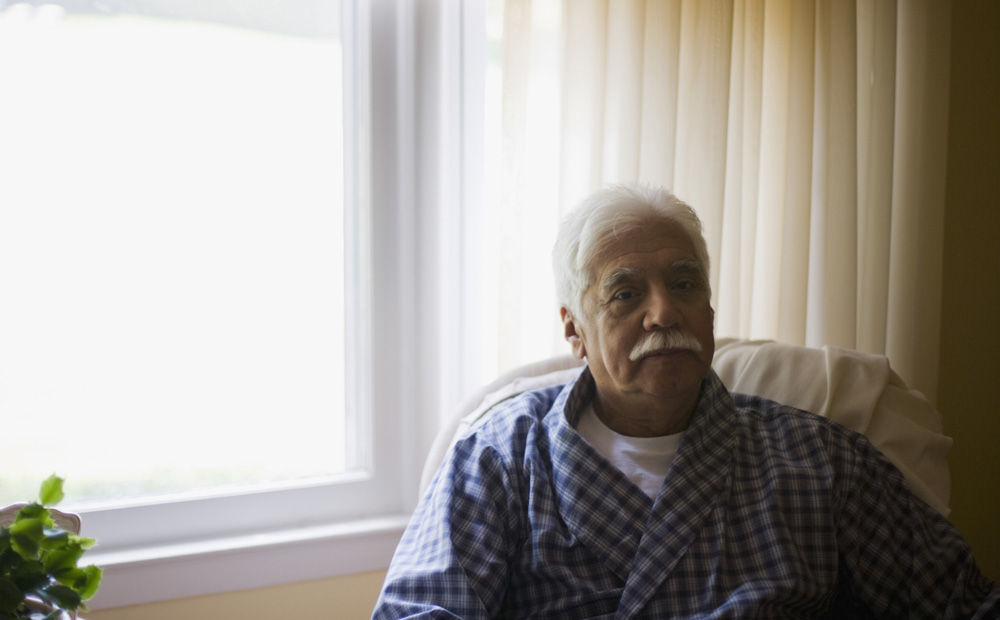 Man in huis