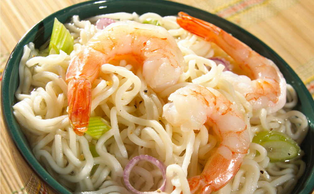mie met garnalen