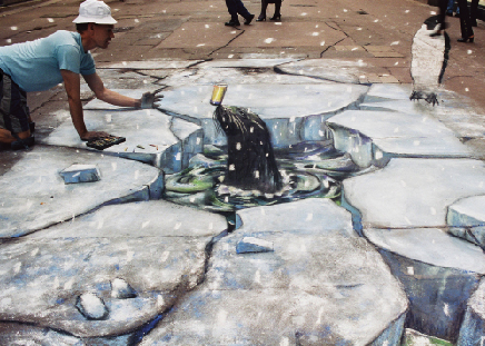 3D straatkunst