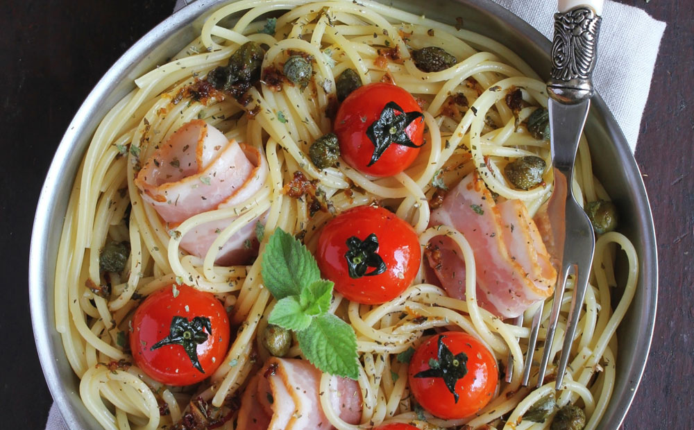 pasta met spek