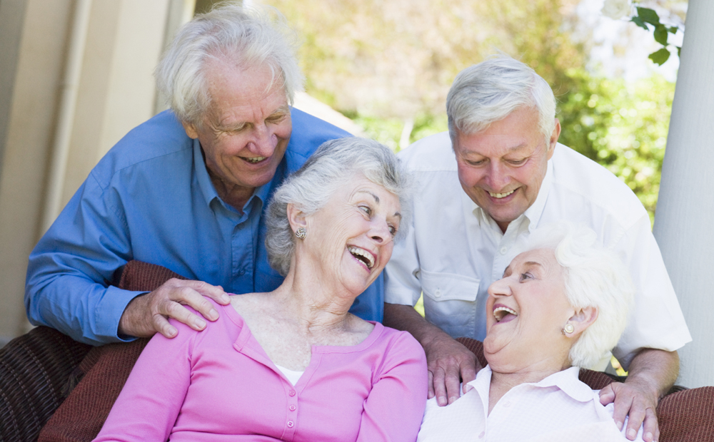 Group of senior friends laughing