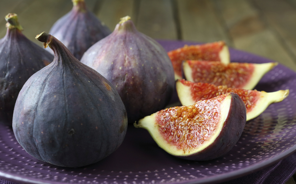 Fresh ripe figs on a plate