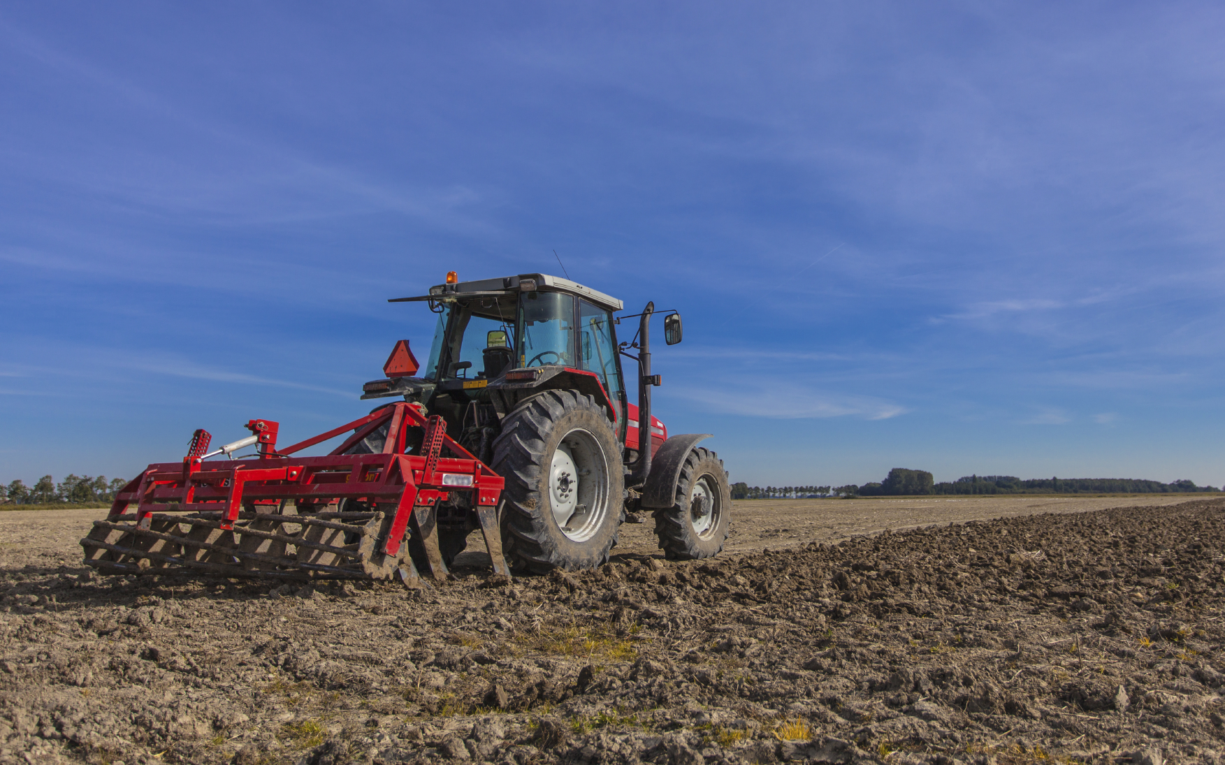 Tractor with Plough at Work