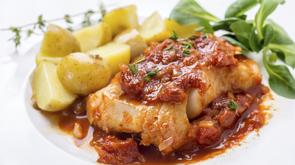 Tomato & thyme cod