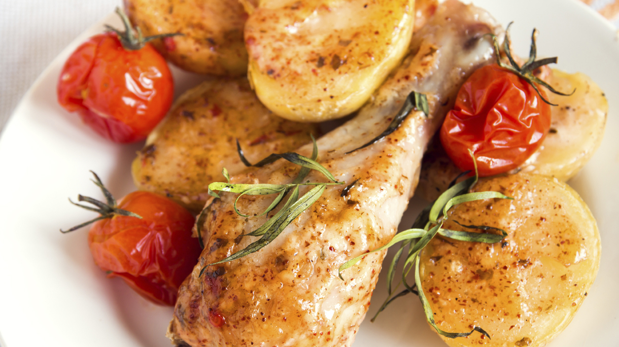 baked chicken with vegetables