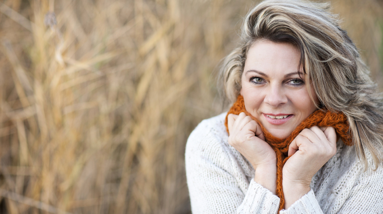 Happy matured woman portrait