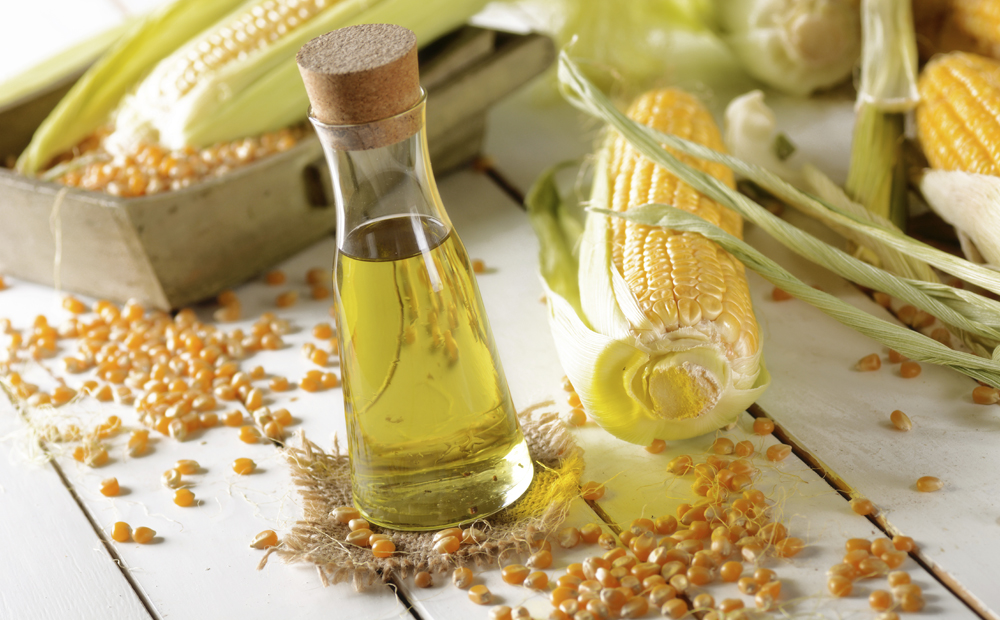 corn oil in the bottle