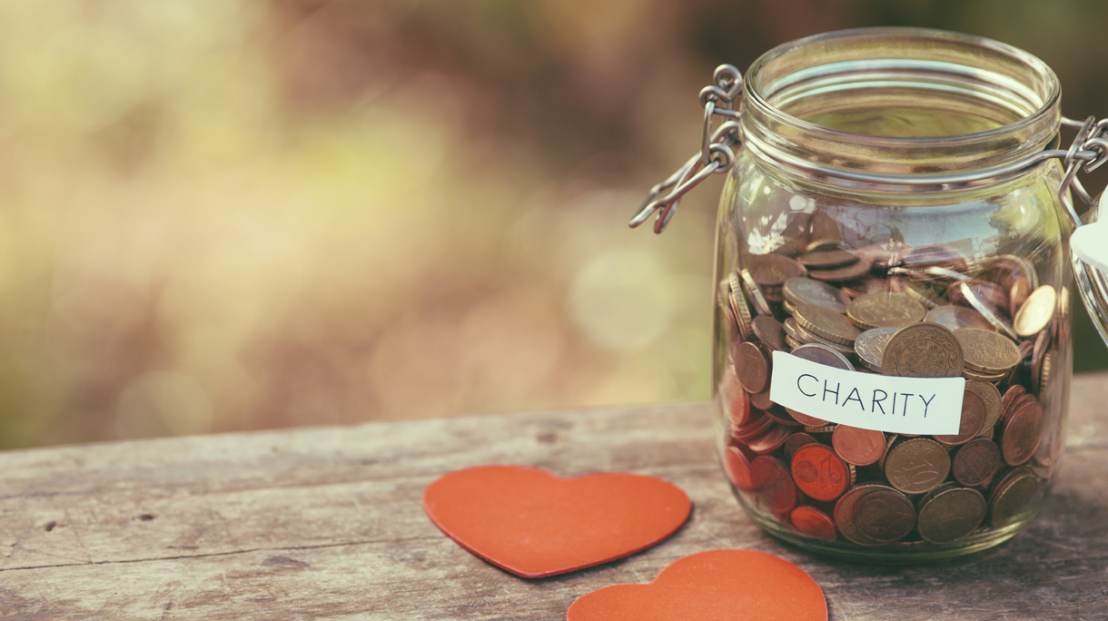 Charity money jar