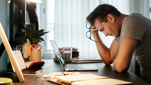 Man met stress