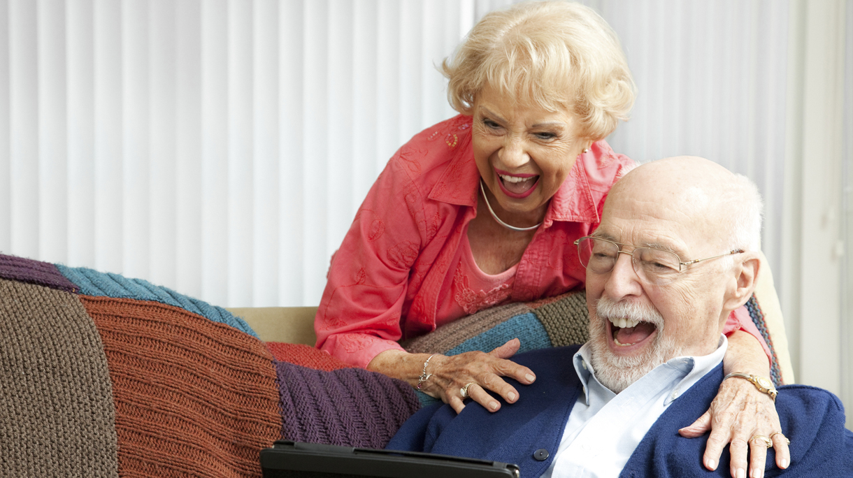 Tablet PC – Senior Couple Laughing