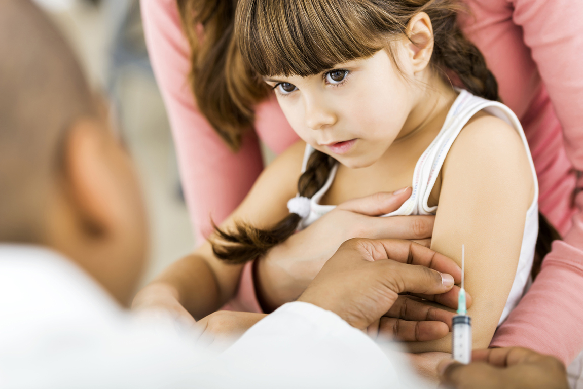 Cute little girl at the doctor’s.