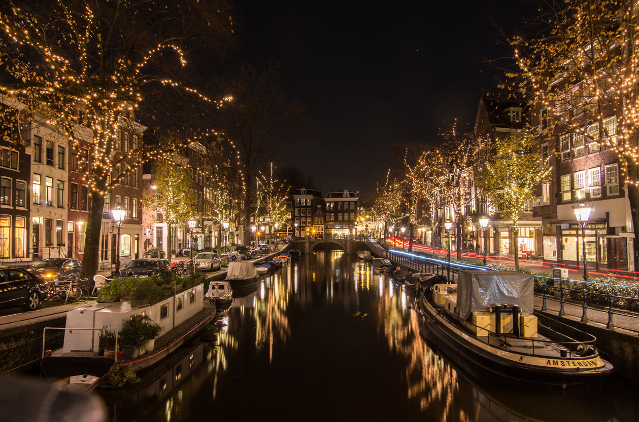 Amsterdam Canal at Night
