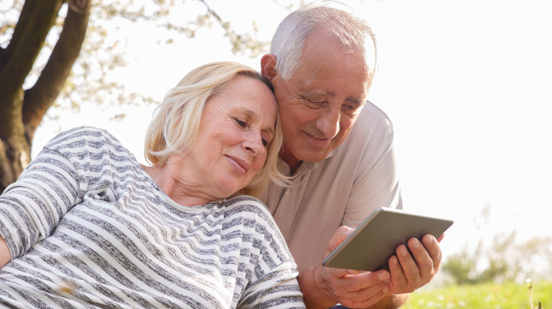 Senior couple in love enjoying togetherness