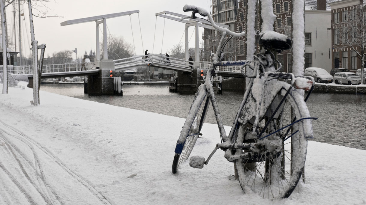winterfiets-gladheid