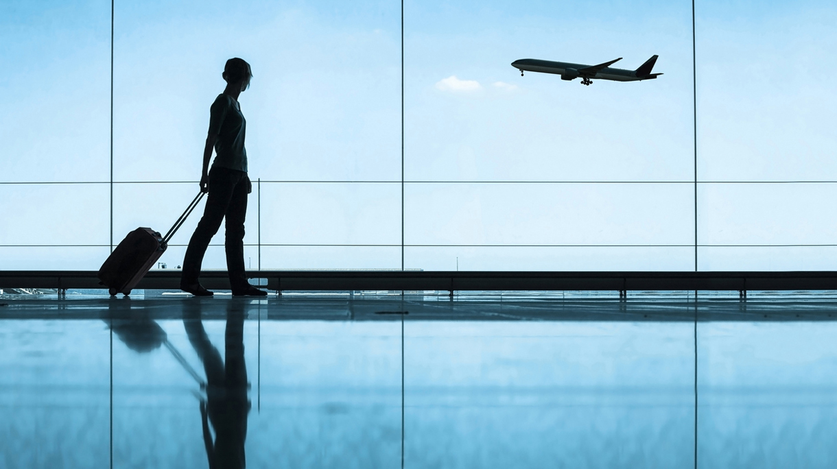 traveler in airport