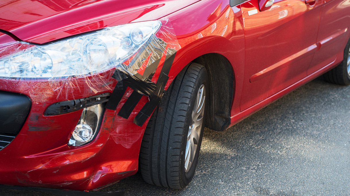 Temporary car repair after accident