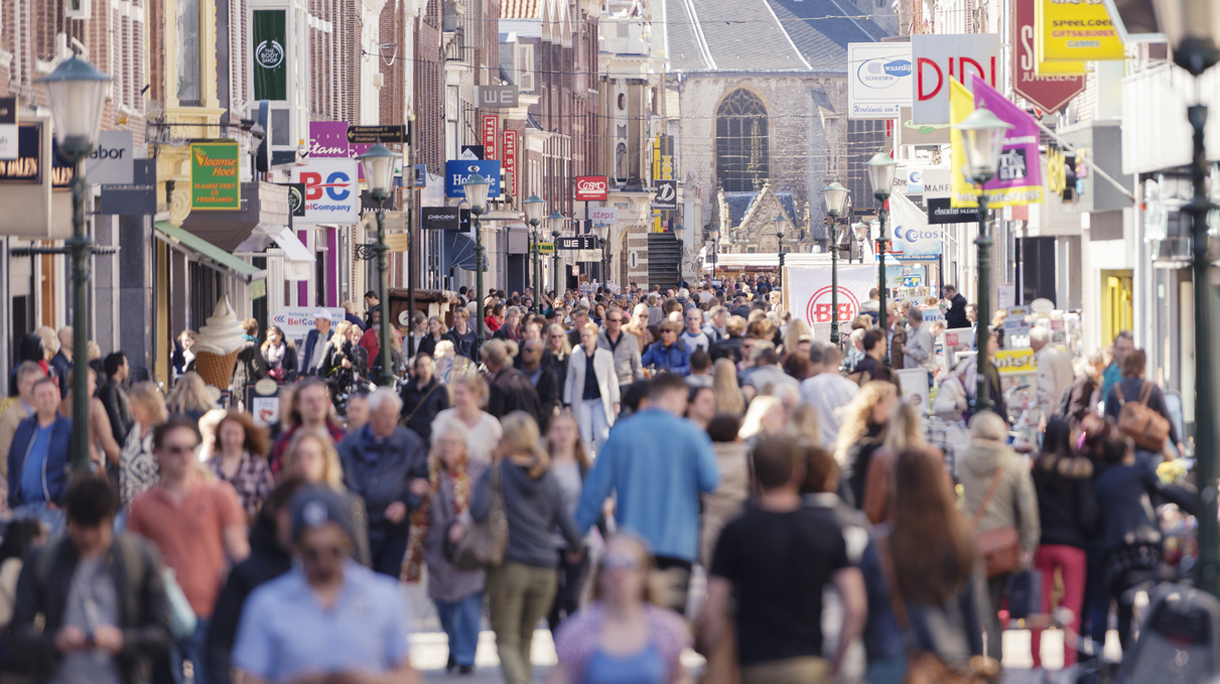 Shopping street in Western Europe