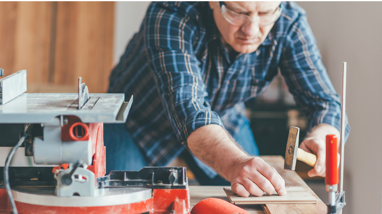 Carpanter working in his workshop