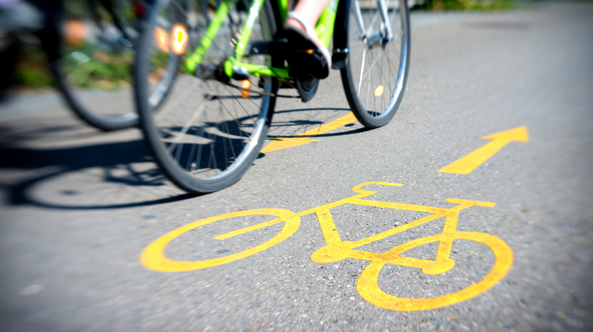 bicycle on bicycle-lane