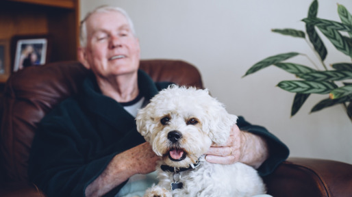 Senior Man and his Dog