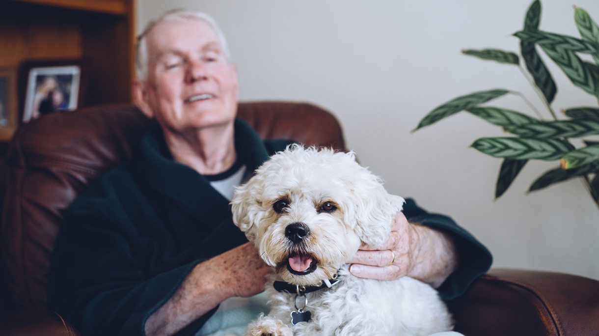 Senior Man and his Dog