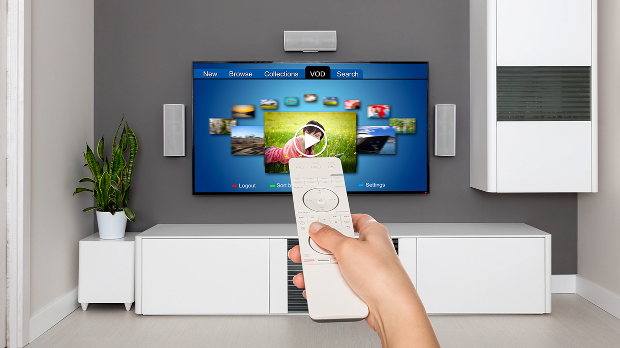 Video on demand VOD service on TV.