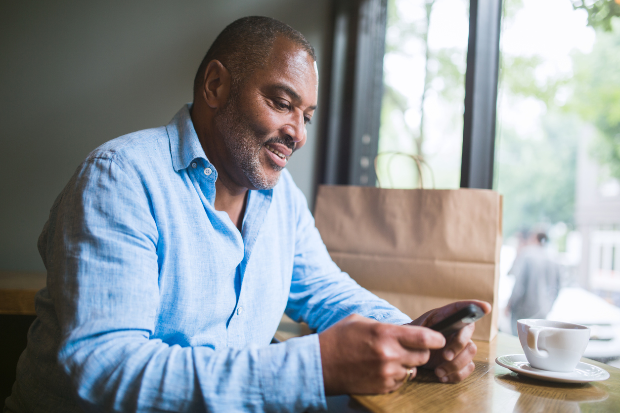 Mature Man on Smart Phone