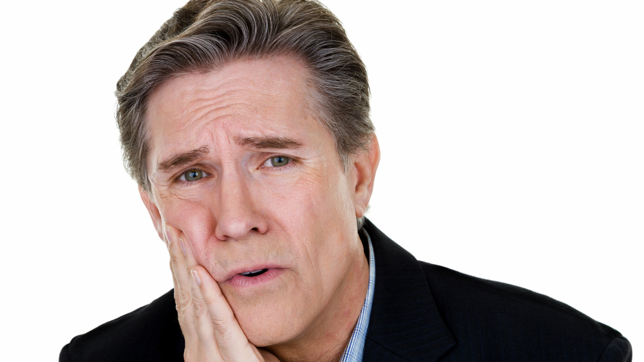 Man with toothache