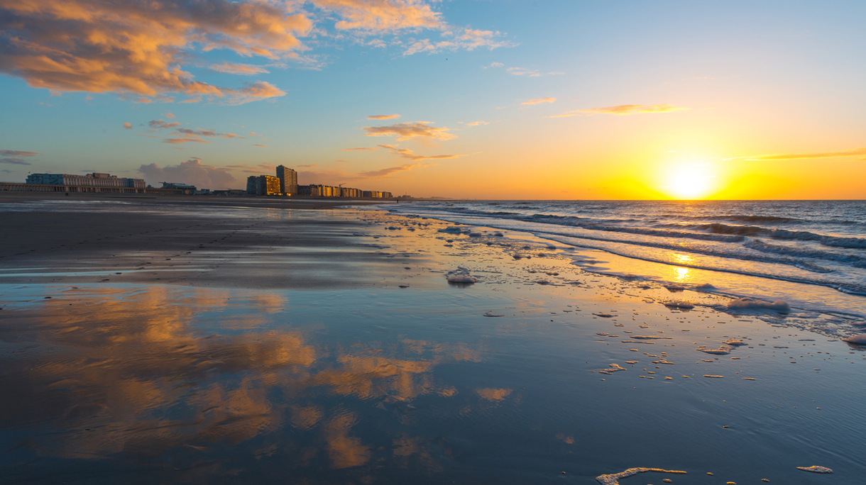 Ostend Beach at Sunset