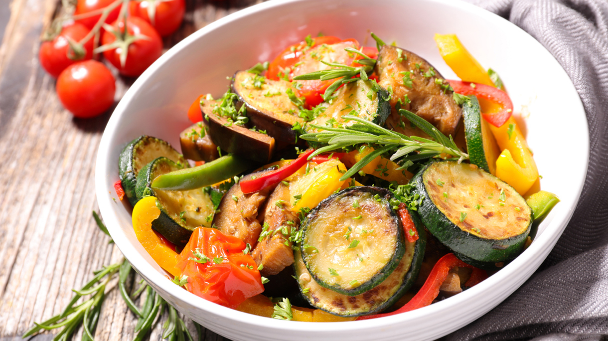 fried vegetable and rosemary