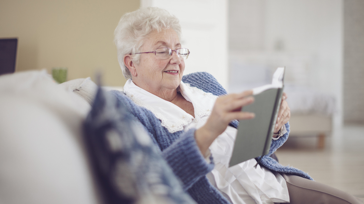 Beautiful senior woman at home