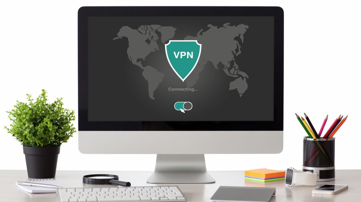 computer-with-app-vpn-creation-internet-protocols-protection-network-picture-id647342808