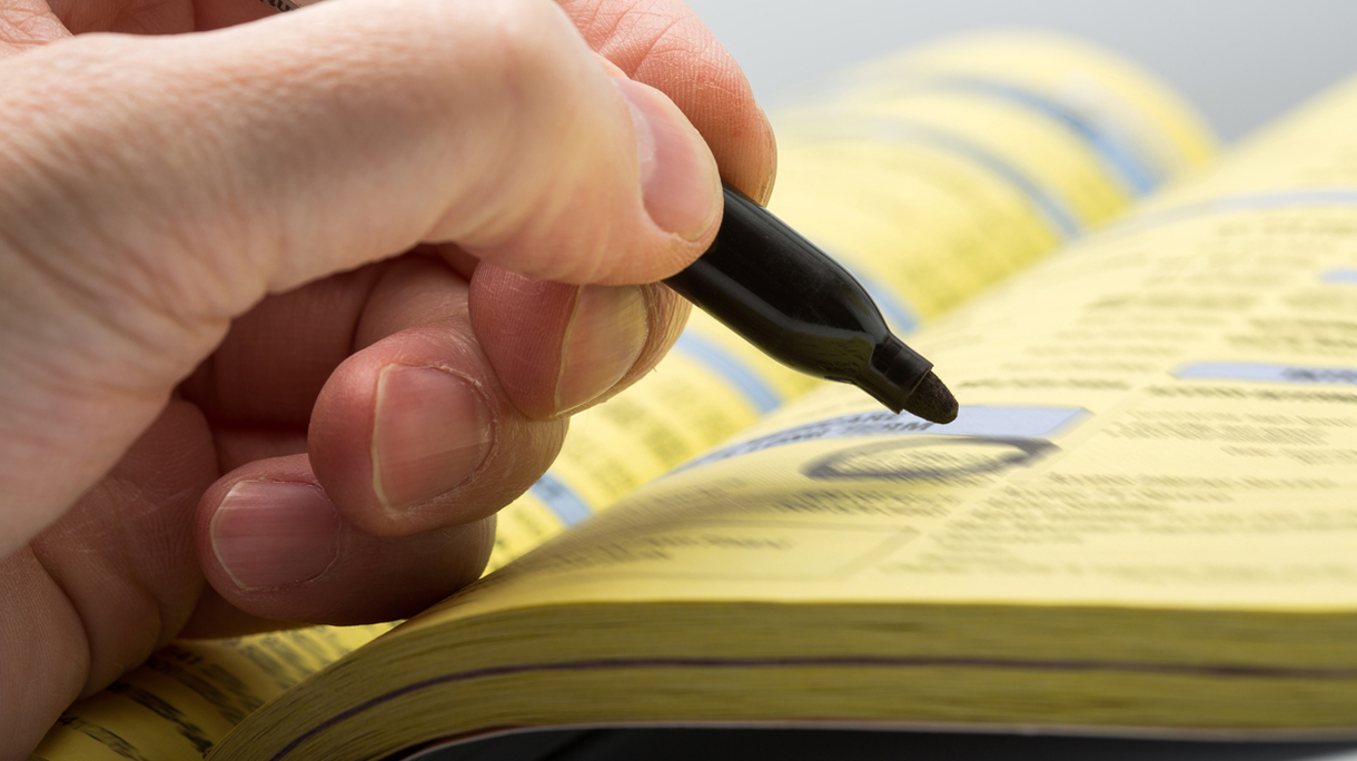 Hand writing with marker