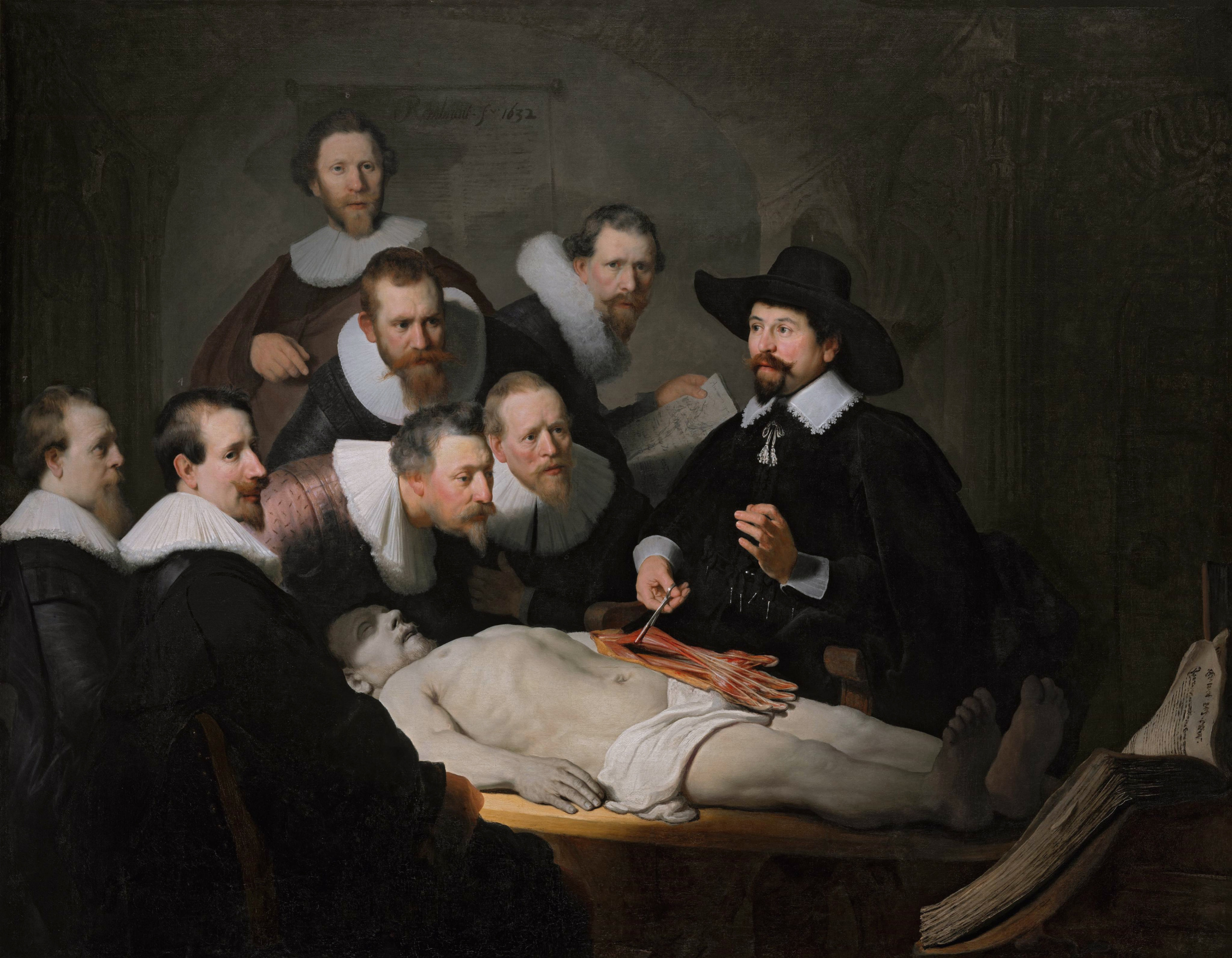 The anatomy lesson of Dr Nicolaes Tulp, by Rembrandt van Rijn