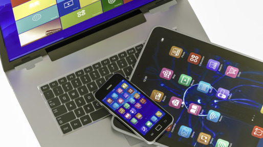Electronic devices with colorfull icon