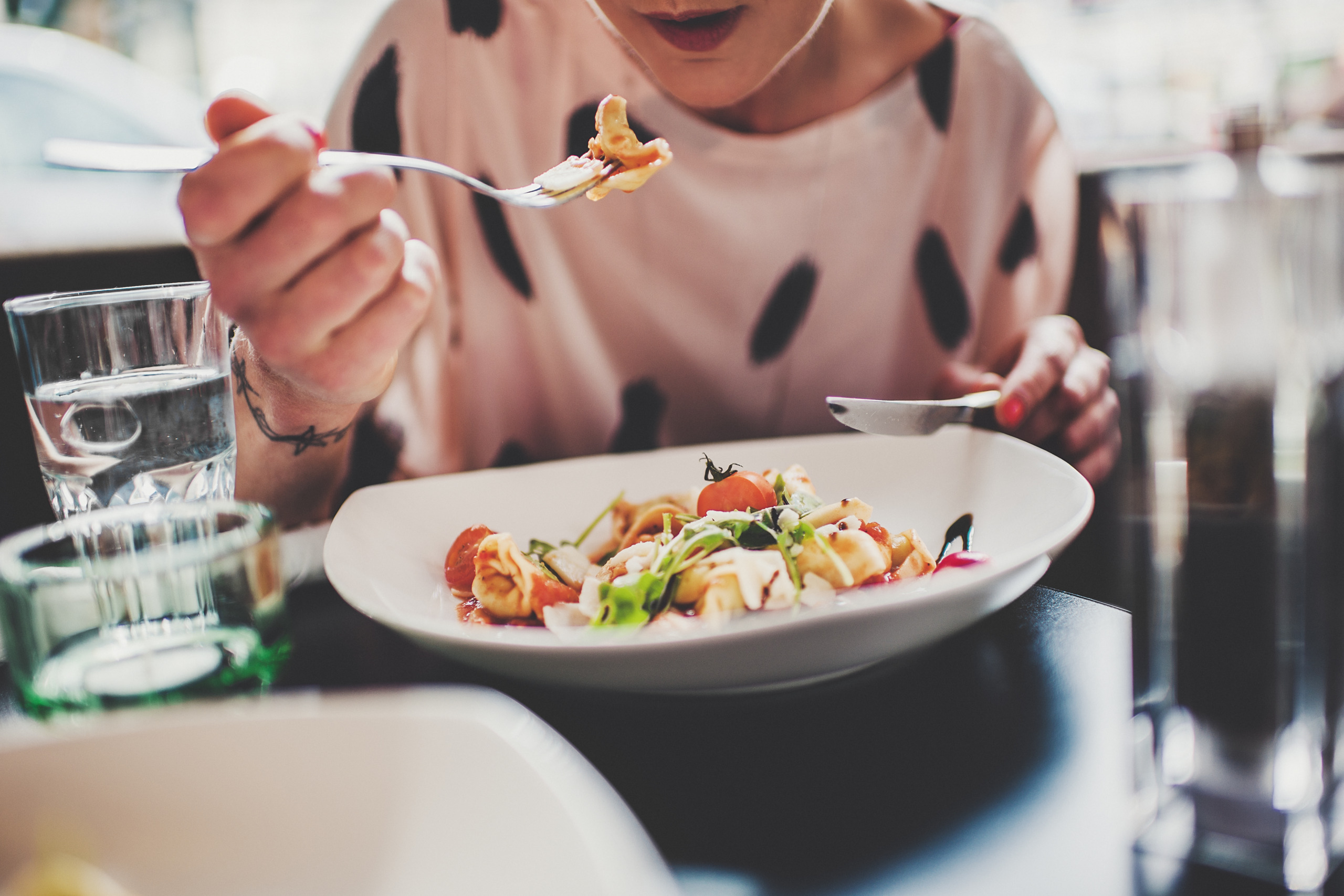 Woman in a restaurant