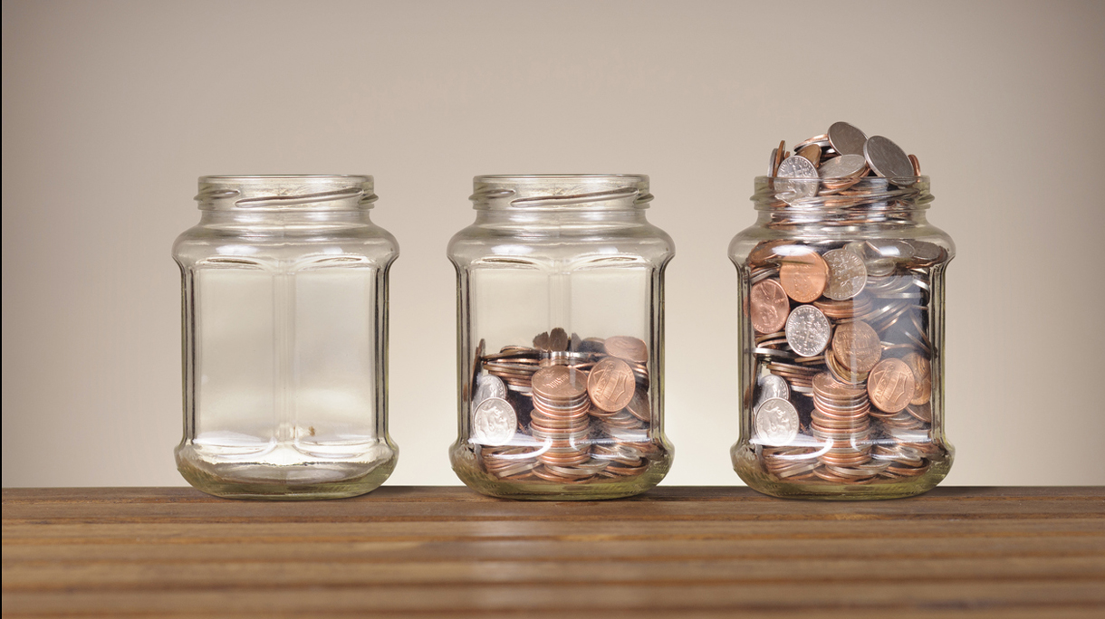 jars with coins