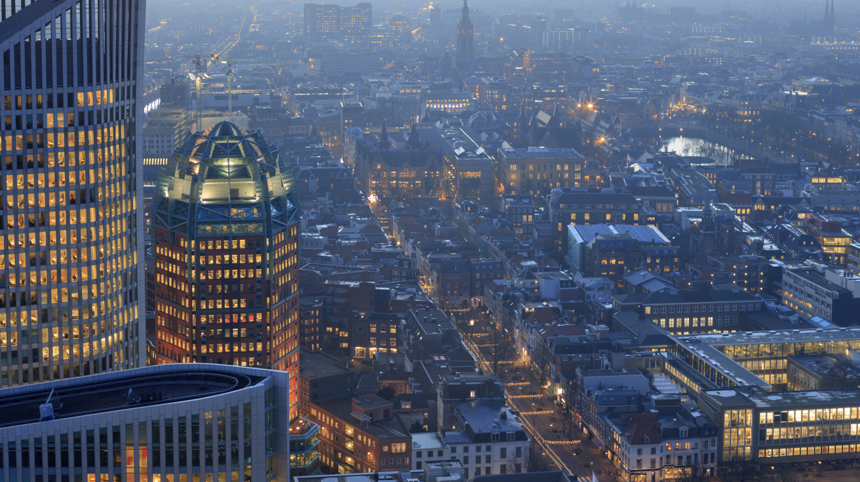 aerial view on The Hague’s city centre