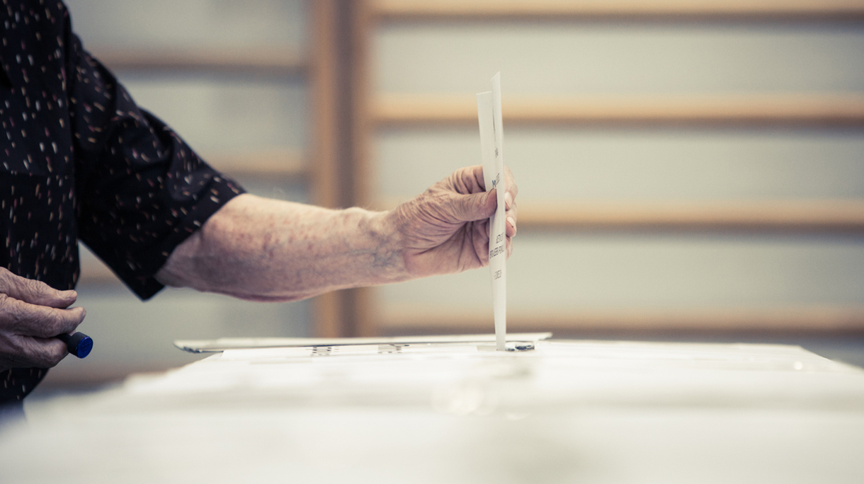 Voting hand detail