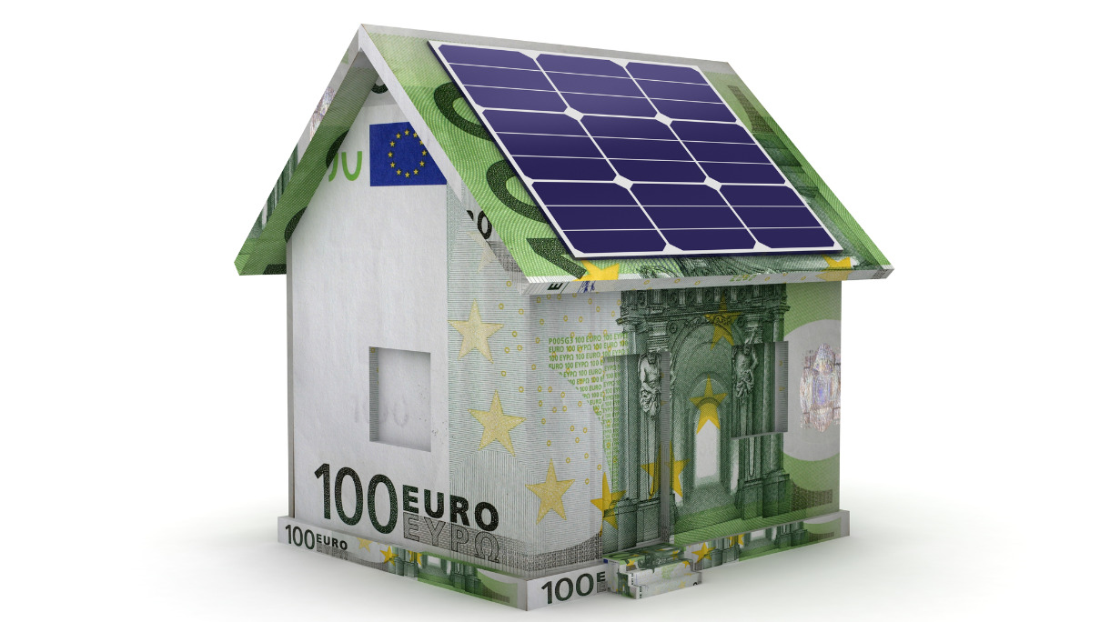 euro-money-house-solar-energy-savings-concept-picture-id899069176