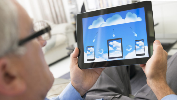 Cloud computing application on digital tablet