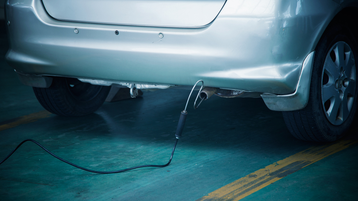 Automobile exhaust emission test