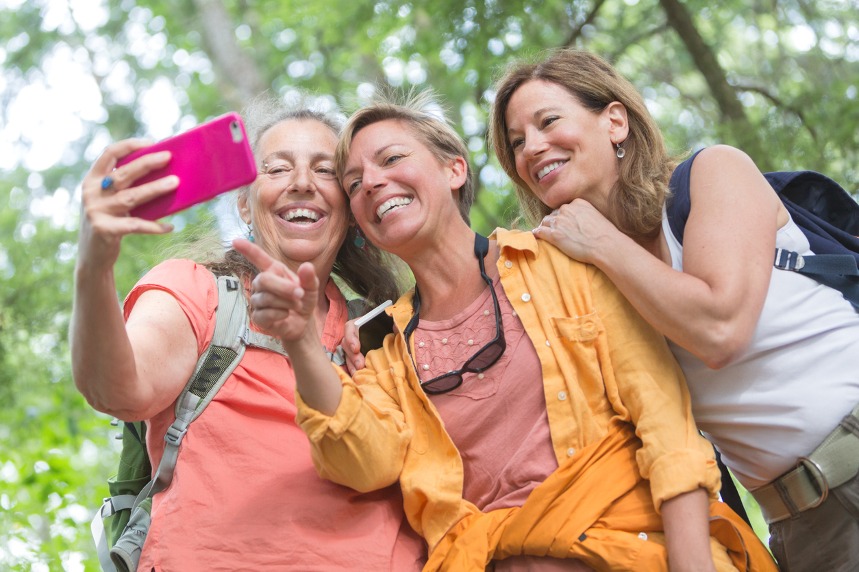 Happy Hiking Women